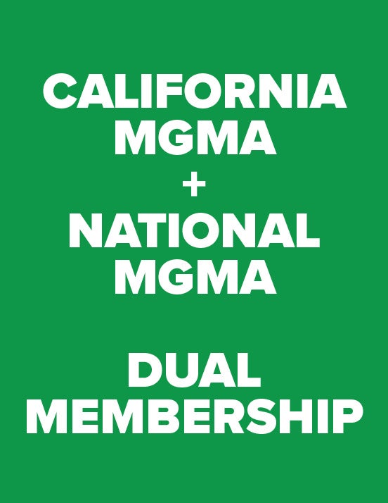 California National MGMA + Local MGMA dual membership