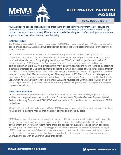 MGMA 2026 APMs Position Paper