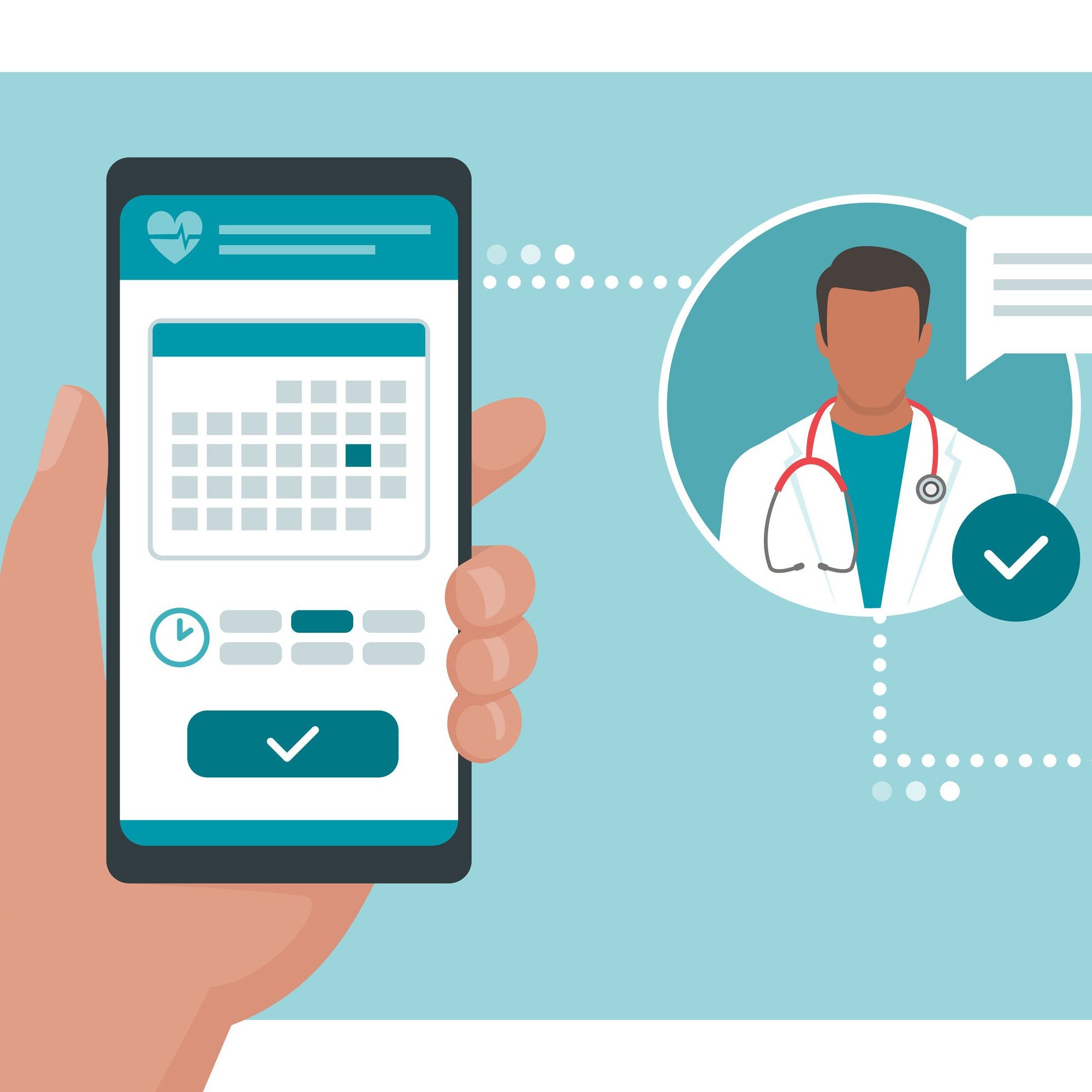 patient scheduling with doctor easily from their phone