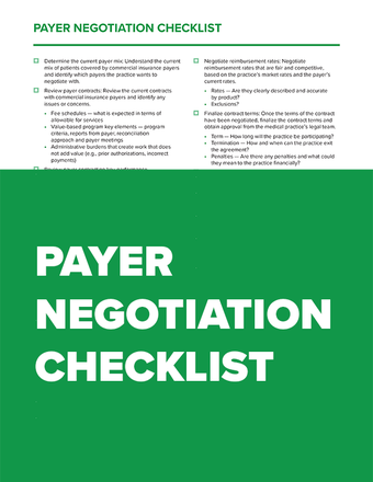 Payer Negotiation Checklist