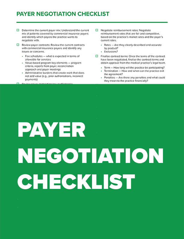 Payer Negotiation Checklist