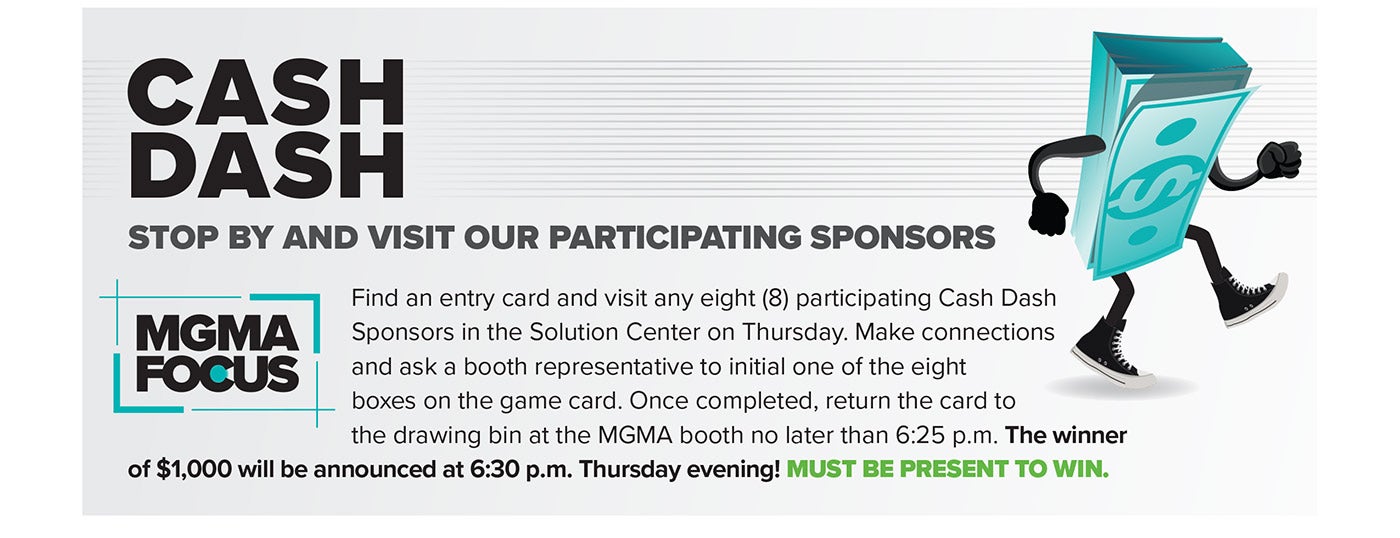 Thursday Cash Dash - 2024 MGMA Focus | Operations Conference