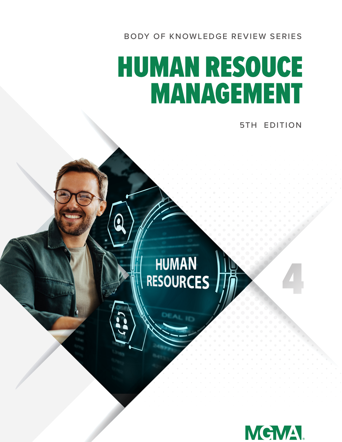 Cover of the book titled "Body of Knowledge Review Series: Human Resource Management, 5th Edition," showcasing professional design elements that emphasize human resource themes.