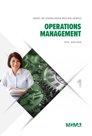 Cover image of the book "Body of Knowledge Review Series: Operations Management, 5th Edition," featuring a professional design that emphasizes healthcare operations and management themes.