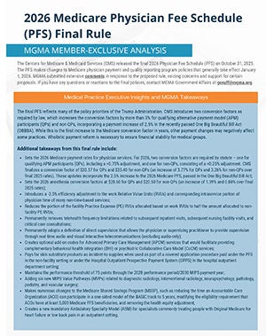 2026 Medicare PFS Final Rule resource