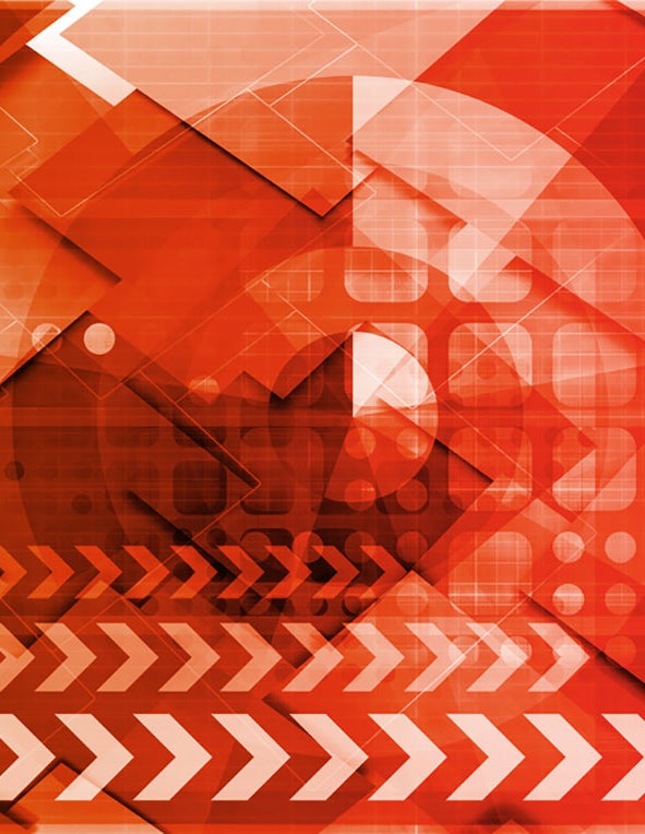 A red and white background